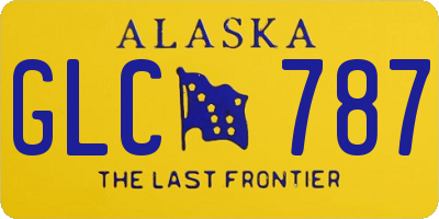 AK license plate GLC787