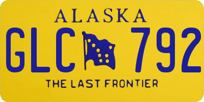 AK license plate GLC792