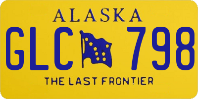 AK license plate GLC798