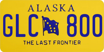 AK license plate GLC800