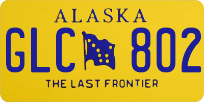 AK license plate GLC802