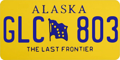 AK license plate GLC803