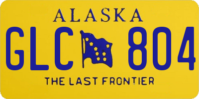 AK license plate GLC804