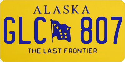 AK license plate GLC807