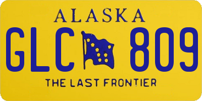 AK license plate GLC809