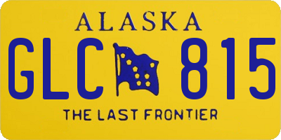 AK license plate GLC815