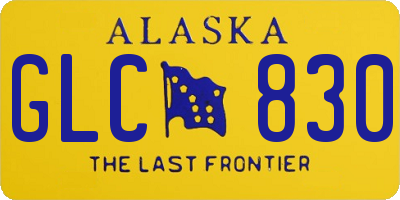 AK license plate GLC830