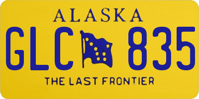 AK license plate GLC835