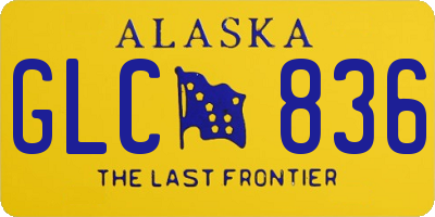 AK license plate GLC836