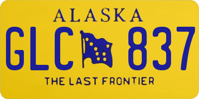 AK license plate GLC837