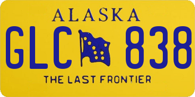 AK license plate GLC838