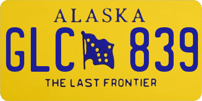 AK license plate GLC839