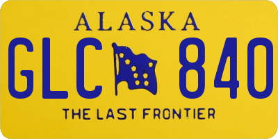 AK license plate GLC840