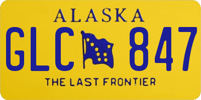 AK license plate GLC847