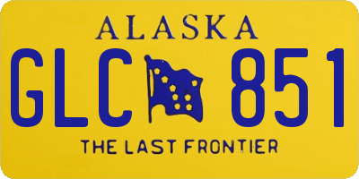 AK license plate GLC851