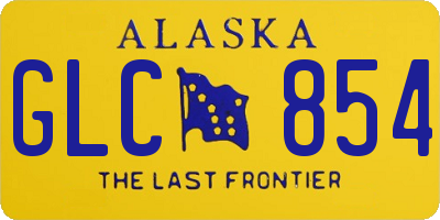 AK license plate GLC854