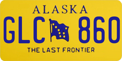 AK license plate GLC860