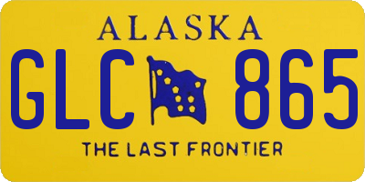 AK license plate GLC865