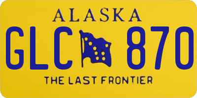 AK license plate GLC870