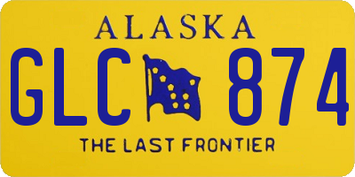 AK license plate GLC874