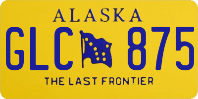 AK license plate GLC875