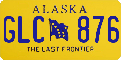 AK license plate GLC876