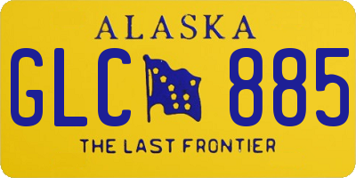 AK license plate GLC885