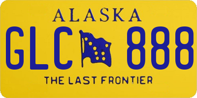 AK license plate GLC888