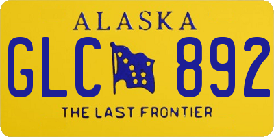 AK license plate GLC892