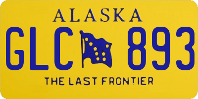 AK license plate GLC893