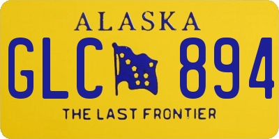 AK license plate GLC894