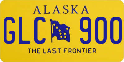 AK license plate GLC900