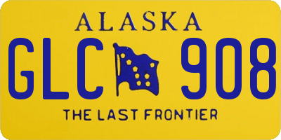 AK license plate GLC908