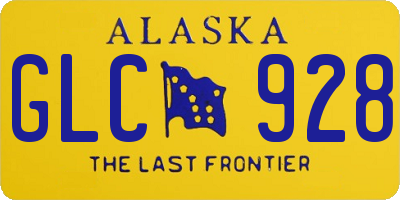 AK license plate GLC928