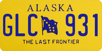 AK license plate GLC931