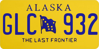 AK license plate GLC932