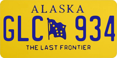 AK license plate GLC934