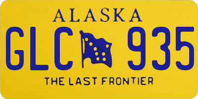 AK license plate GLC935