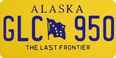 AK license plate GLC950