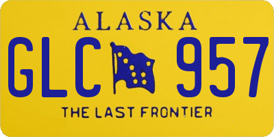 AK license plate GLC957