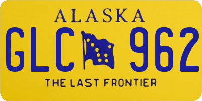 AK license plate GLC962