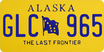 AK license plate GLC965