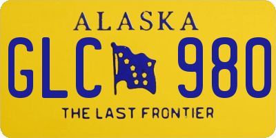 AK license plate GLC980