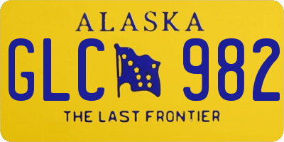 AK license plate GLC982