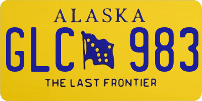 AK license plate GLC983