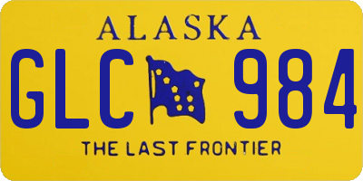 AK license plate GLC984