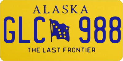 AK license plate GLC988