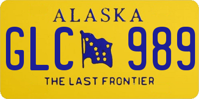 AK license plate GLC989