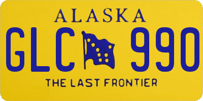 AK license plate GLC990