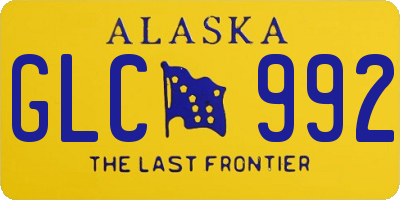 AK license plate GLC992